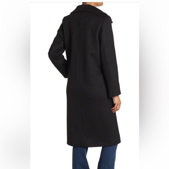 Jones New York Women's Single-Breasted Maxi Wool Coat, charcoal, Size 4 - Picture 4 of 13